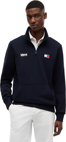 Tommy Hilfiger Us Sailgp Flag Half Zip Mw0mw44687 Felpa con Mezza Zip Uomo