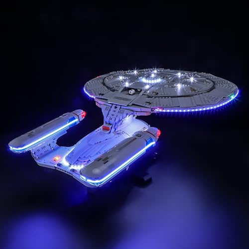 BRIKSMAX LED Beleuchtung für LEGO Icons U.S.S. Enterprise NCC-1701-D（Upgrade-Version） 10356,kompatibles Licht Set für Bausteine - Ohne Lego Set, licht für Modellbau für Home Deko
