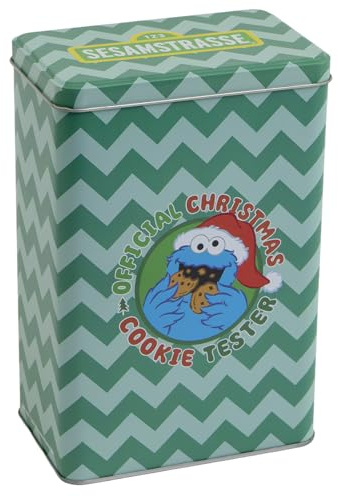 Aufbewahrungsdose Sesamstraße Cookie Tester, Grün und Weiß