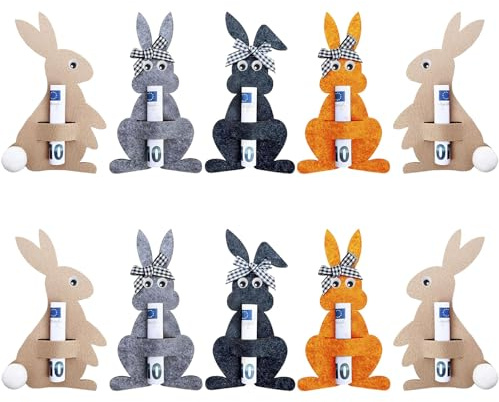 Babetytk Osterhase Filz Geldgeschenk Verpackung für Ostern, Kreative Geldgeschenk Tasche für Kinder und Erwachsene