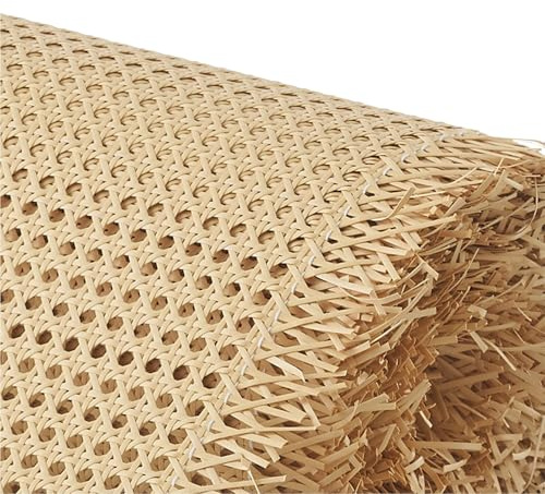 Rejilla Mimbre Plastico Ratán Rollo por Metros,PE Rollo Correas de Caña Plancha de Rattan Tejida a Mano,Hoja de Tejido Imitación Plancha Cincha para Silla Trenza Viena(55cmx3m)