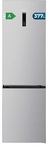 Cecotec Frigorífico Bolero CoolMarket Combi 377 Inox A. 377 Litros, Altura 200 cm, Ancho 59,5 cm, Clase A de Eficiencia, Sistema CoolMatrix, Dos Cajones con Control de Humedad, Congelación Rápida
