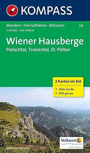 KOMPASS Wanderkarte Wiener Hausberge - Pielachtal - Traisental - St. Pölten: Wanderkarten-Set mit Aktiv Guide, Radwegen und Skitouren. GPS-genau. 1:50000 (KOMPASS-Wanderkarten, Band 210)