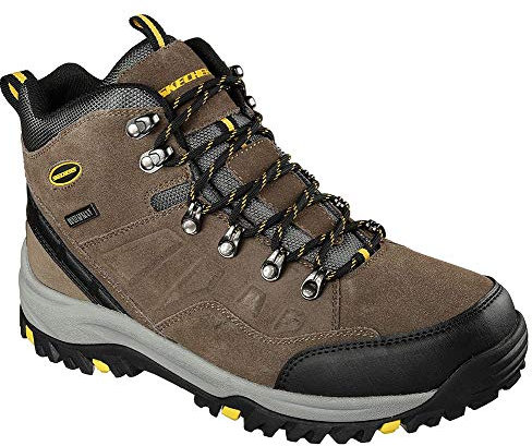 Skechers Men's Relment Pelmo Hiking Boot, Khaki, 15 UK Wide