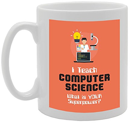 MG3056 I Teach Computer Science What is Your Superpower? Novelty Gift Printed Tea Coffee Ceramic Mug