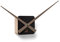 Natuhr Wanduhr Zeigeruhr Minor - Schwarze Designuhr Holz nur Zeiger modern ø40cm (Zeiger braun)