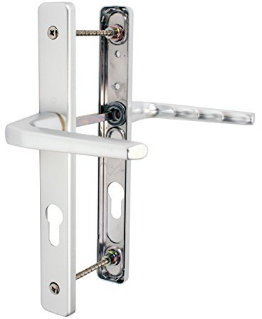 UPVC Door Handle Hoppe Ferco 70mm 70PZ 200mm Fixings Double Glazing Pair Set Colour: Satin Silver