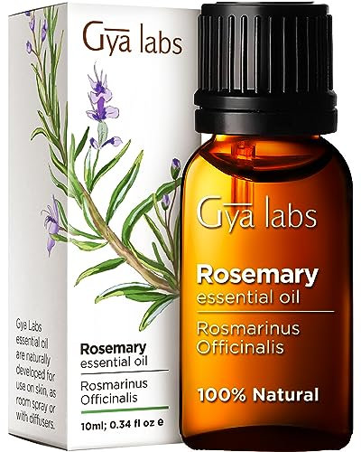 Gya Labs Ätherische Rosmarinöl für Haare - 100% Reines Natürliches Rosmarinöl für Haut, Diffusor, Körper und Kerzenherstellung (10 ml)