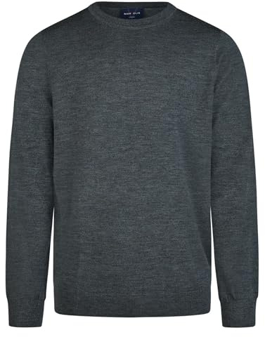Marvelis Pullover Langarm Rundhals aus Merino Wolle Nachtblau