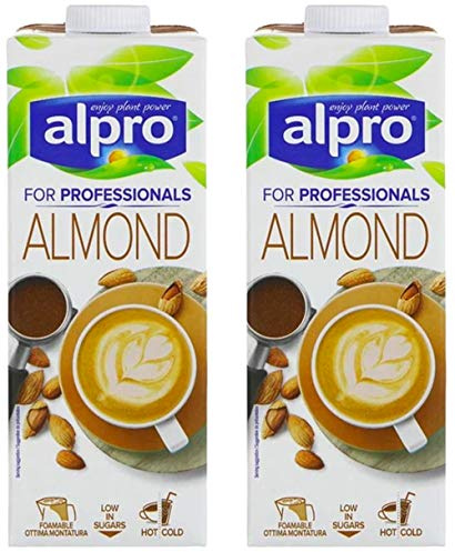 2 x 1 Litre Long Life Vegan Almond Milk Compatible with Alpro Plant Based Non -Dairy Drink | (2 Pack)