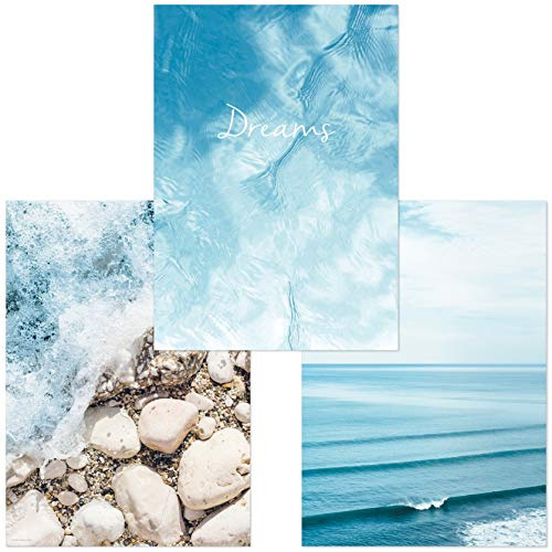 ARTBAY Poster 3er-Set DIN A3 (29,7 x 42,0 cm) - Dreams - Meer | Landschaft | Natur | Wandbilder für das Wohnzimmer, Schlafzimmer, Küche oder Büro | Premium Qualität | ohne Bilderrahmen