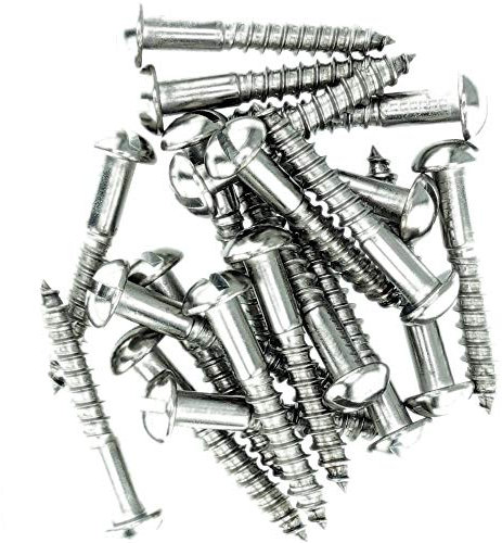 Lot de 20 vis à bois en acier inoxydable (A2) n°3 x 0,98 (2,5 mm x 25 mm)