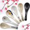 Newtay 6 Stück japanische Retro Suppenlöffel Keramik Suppenlöffel japanischer Stil Reislöffel Besteck asiatisch chinesisch Servierlöffel Vorspeisen Geschirr Mahlzeit Partner für Verkostung