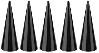 POFET - Supporto per anelli in plastica, 5 pezzi, per espositore per dito singolo, espositore per anelli e gioielli, organizer per esposizione, colore: nero