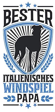Italienisches Windspiel Notizbuch: Bester Italienisches Windspiel Papa Greyhound / 6x9 Zoll / 120 karierte Seiten Seiten