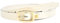 Lois - Breit Ledergürtel für Damen, Gürtel 3 cm Breit, Ledergürtel Weiß-Golden, Eleganter Gürtel, Gürtel Weiß-Golden