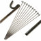 Pack of 10 - Metal Fence Pins Steel Barrier Fencing Garden Netting Stakes Posts (8mm x 1.25m)