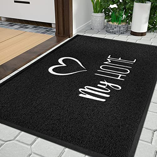 Zerbino Ingresso Esterno Interno Personalizzato: 45 x 75 cm Entrata Tappeto da Esterno Interno con Scritta My Home - Antiscivolo Resistente Sporco Lavabile Casa Tappetino Ingresso Zerbini