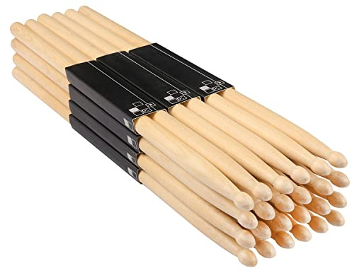 Trommelstöcke, 24 Paar 5A Drumsticks, 40,6 cm, klassische Holzspitze Drumstick Bulk, Pitch Matched Drumsticks Ahornholz Drum Sticks, von GNIEMCKIN.