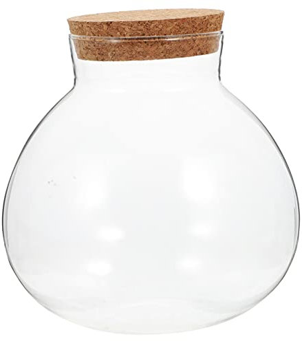 OFFSCH Ökologische Mikrolandschaftsflasche Mikro-landschafts-DIY-Flasche Jar Mit Korkdeckel Micro-landschafts-DIY-Flasche Hydrokultur-pflanzgefäß Vase Glas Büro Leere Flasche Moos