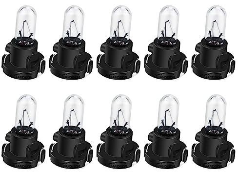 Ruiandsion Lot de 10 ampoules halogènes T3 12 V pour tableau de bord Blanc chaud