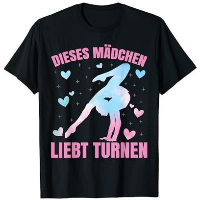 Akrobatik Mädchen Turnen Sprüche Geräteturnen Kunstturnen T-Shirt