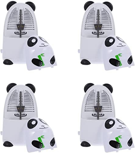 Niedliches Panda-Metronom, mechanisches Metronom, Musikinstrument-Metronom, Geschenk für Kinder, verfolgt Tempo und Takt (Farbe: 4 Stück)