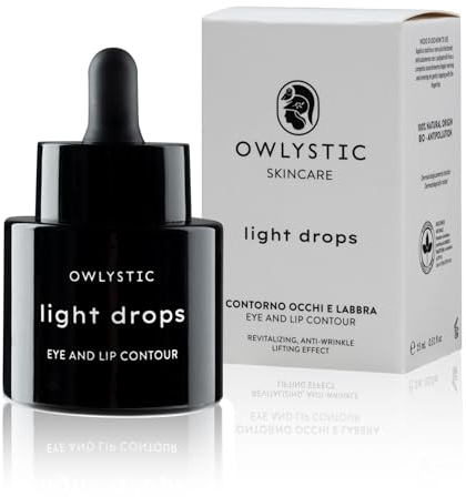 Bio-Augenringe mit Anti-Falten-Effekt, hergestellt in Italien, Gel mit Rote-Beteextrakt und Karottenöl, belebende Wirkung, belebt den Blick – feuchtigkeitsspendend für die Lippen OWLYSTIC 15 ml