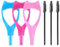 WLLHYF 6er-Pack Mascara Shield Guard mit Mascara-Bürstenstäben Kit Kosmetik-Wimpern-Applikator-Werkzeug Makeup Eye Lash Buddy Oberer Unterer Wimpernschutz-Trennkamm 3-in-1-Mascara-Hilfshelfer