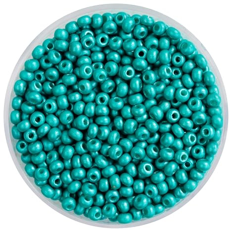 PRACHT PermaLux Rocailles Glasperlen 2.6 mm 17 g Ganzjährig geeignet für Schmuckherstellung und Bastelprojekte Grün