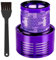 Filtro per Dyson V10 SV12,Compatibile con V10 Absolute/Animal/Total Clean/Motorhead,Filtro di Ricambio Lavabile,con Spazzolino di Pulizia