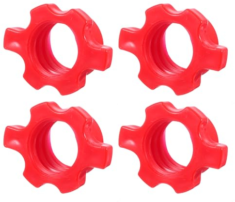 sourcing map Dumbbell Bar Nut Barbell Screw, 2.2cm Spin-Lock Collars Screw Hex Fixing Nuts for Weight Training Fitness Exercise, 4Pcs
