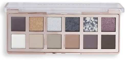 Makeup Revolution, Die Smokey Icon Grunge Lidschattenpalette, Creme, Matte & Schimmer-Finishes, 12 Mischbare Nuancen