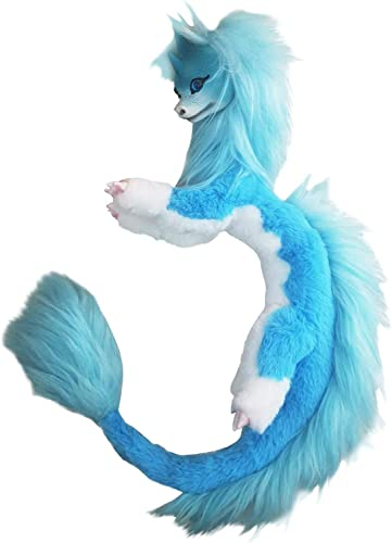 FGKDNCJQ 50 cm Sisu-Drache, Der Letzte Drache, Plüschtier, Raya-Drachen-Kuscheltier, Handgefertigtes Stofftier, Heimdekoration, Geschenk Für Erwachsene, Kinder, Plüschtier (Blau)