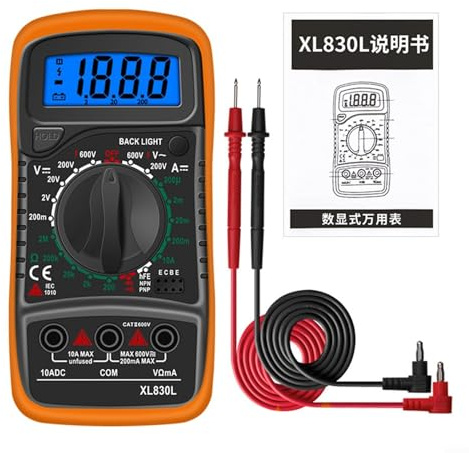 Zuverlässiges und multifunktionales digitales Multimeter XL830L Spannung, Strom, Widerstand (grün)