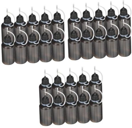 TEHAUX 60stücke Nadelflaschen Set Flexible Quetschflasche Mit Stahlspitze Für Öl Kleber Und Flüssigkeiten Auslaufsicher Und Wiederverwendbar Für Bastelarbeiten Und Reparaturen