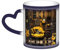 Kingww Mug magique sensible à la chaleur jaune moutarde et noir 325 ml – Une expérience de boisson qui change de couleur avec la température
