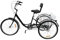 TONFEION Erwachsene Dreirad, 24 Zoll Cruiser Fahrrad 3 Räder 6 Gang Dreirad für Erwachsene mit Gemüsekorb Einkaufs Lastenfahrrad