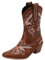 Roimaash Donna's Brown Stivali Cowgirl Ankle High Chunky Heels Pull on Embroidery Short Stivali Cowboy Wide Calf Appuntito Botas para Mujer Size 41