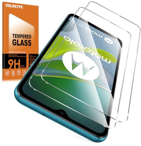 Oelrstfe Verre Trempé pour Motorola Moto E13 2 Pièces,Film de Vitre Protection écran Dureté 9H Anti Rayures Sans Bulless Transparent HD Haute Sensibilité Protecteur D'écran