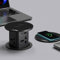 Pop Up Socket, Automatic Pop Up Power Outlet with 15W Wireless Fast Charger, PD 20W Type C Port, USB-A, 4 Smart UK Plug Extension Outlets, Recessed Power Strip for Kitchen Worktops Desktop Home Office
