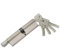 Barillet De Porte Cylindre de serrure asymétrique central de porte de sécurité, avec bouton, noyau de serrure excentrique de porte en alliage d'aluminium et acier plastique Cylindres De Serrures(30x60