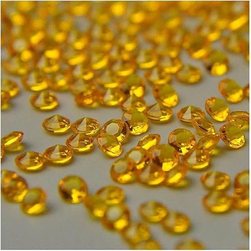 Codulu 1000PCS Diamonds Beads Clear Wedding Table Scatter Crystals Acrylic Beads for Table Centerpiece Vase Glass Decorations Gold