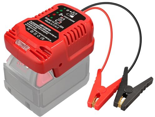 BTRUI Auto Jump Starter Adapter für Milwaukee M18 Akku, 11AWG Kabel umwandeln zu Jumper Starter Automotive Booster, Jump kit Kabel für Autobatterie (NO Batterie)