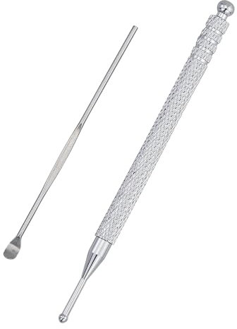 Longueur : 10 cm - Stylo d'acupuncture - Stylo d'acupression - Boule de 2/5 mm de diamètre - Multifonction pour massage, bâton d'acupression - Stylo d'acupression - Stylo de massage en acier