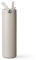 Vinsun Thermoflasche beige 750ml Strohhalm - auslaufsicher, doppelwandig isoliert, BPA frei - Trinkflasche Edelstahl für Sport, Outdoor, Schule, Arbeit