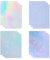 VELLUSTRA 12 Blatt Holografische, A4 Vinyl Holografische Aufkleber Papier Selbstklebend Holografische Overlay Folie, DIY Glitzerfolie Klebefolie für Dekoration, 4 Styles Gemischt