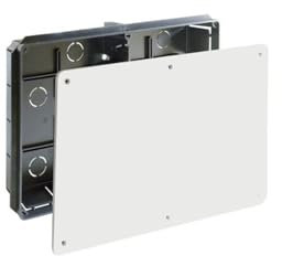 Scatola di giunzione e bypass da incasso con coperchio e viti 60x200x300 mm termoplastico senza alogeni