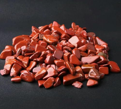Natursteine, Kies, Kristalle, Splitter, Quarzerz, Mineralien, Reiki-Heilung, getrommelte Achate, Exemplar, Heimaquarium, Fischtank-Dekoration, roter Jaspis, 100 g