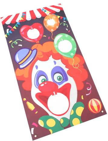 UKCOCO Clowns Wurfspiel Mit Sandsack Spielwurf-hängeflaggen Für Außenaktivitäten Zirkusbanner Und Zirkustruppenbanner Für Familieninteraktion